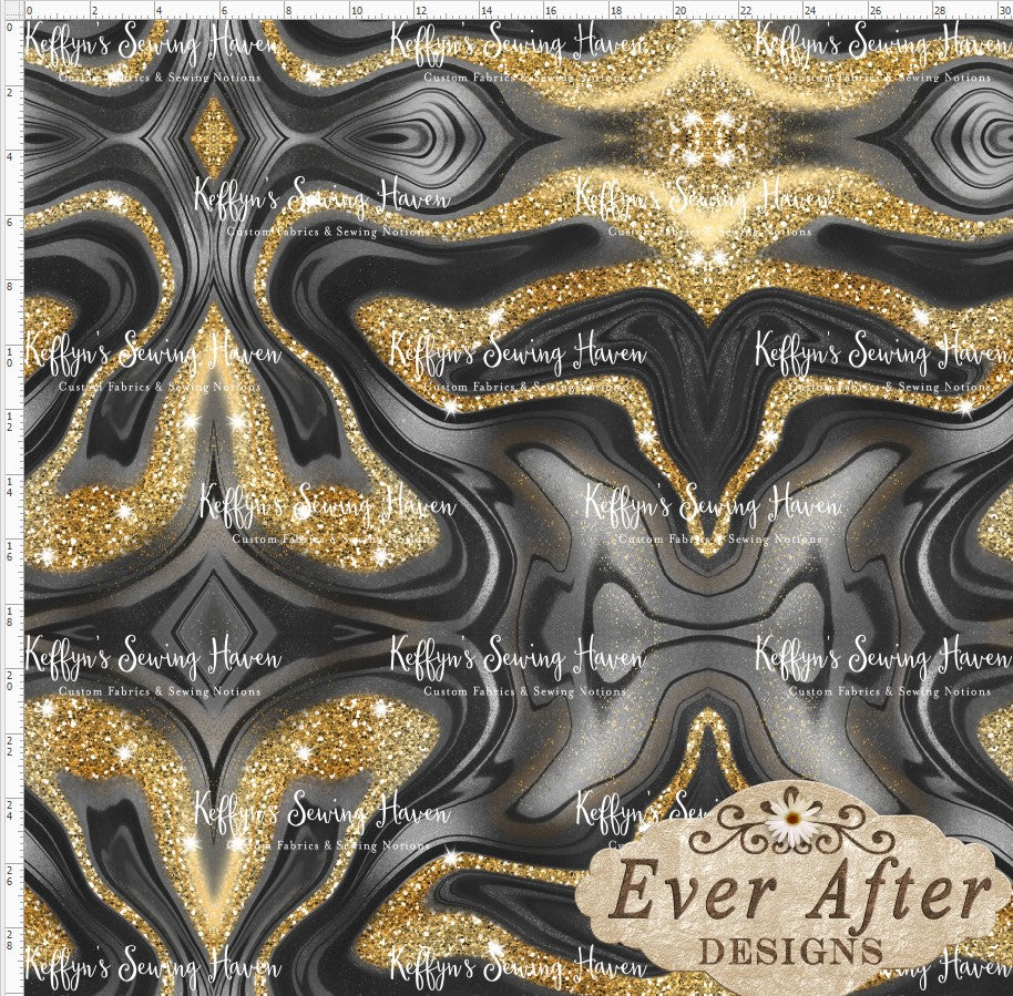 *BACK ORDER* Ever After Designs - Liquid Black with Gold Glitter