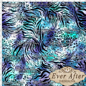*BACK ORDER* Ever After Designs - Wild Animal Print Teal Purple