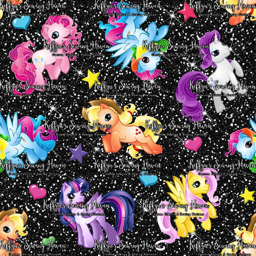*BACK ORDER* Pony Mash Up Black Glitter
