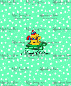*BACK ORDER* Xmas Playful Pup 'Sleigh' ADULT Panels
