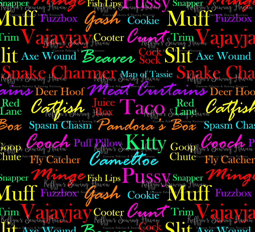 *BACK ORDER* Vagina Names